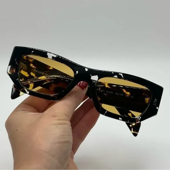 PRADA SUNGLASSES PRA01S 15O10C Havana Black Transparent  display picture 2